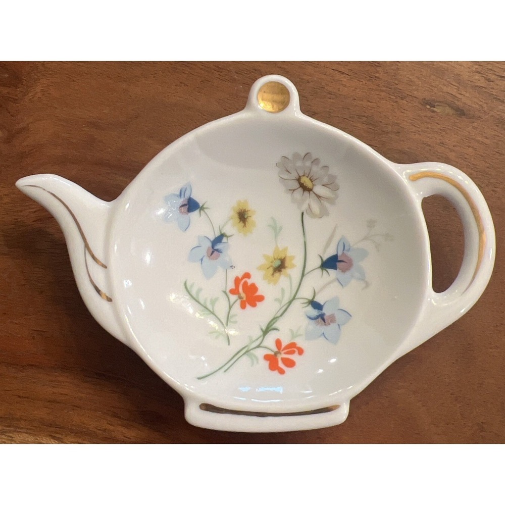 Lefton‎ China - Tea Bag Spoon Holder Rest - FLORAL - 03317